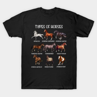 Types Of Horses, Horse Breed, Horseback Riding T-Shirt